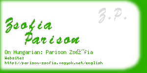 zsofia parison business card